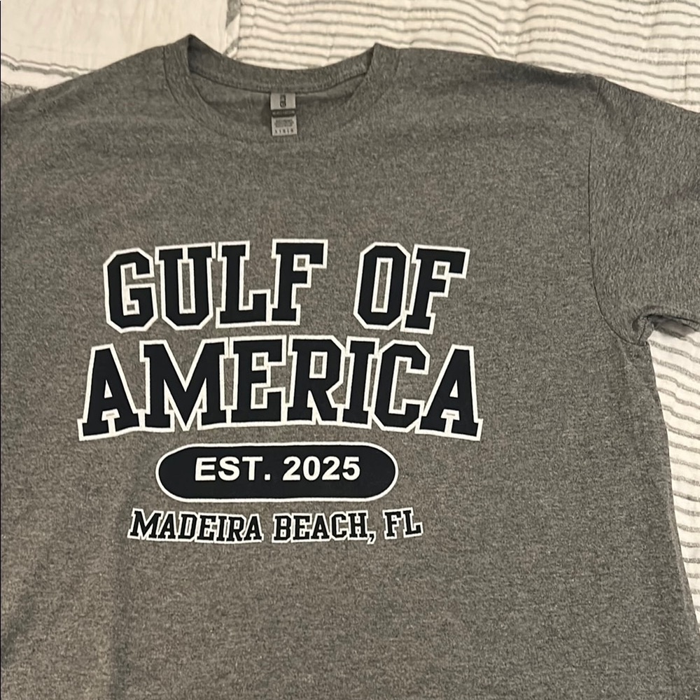 Gildan Gray Short Sleeve Tee Gulf of America Print